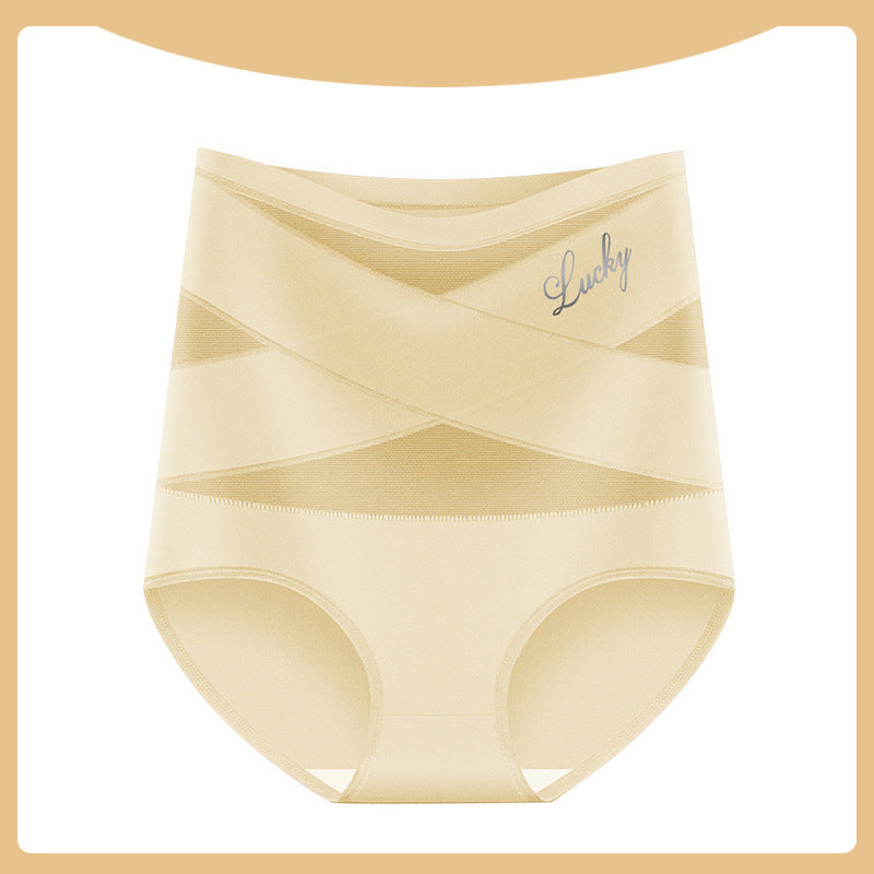 High-waisted abdominal-reinforcing underwear