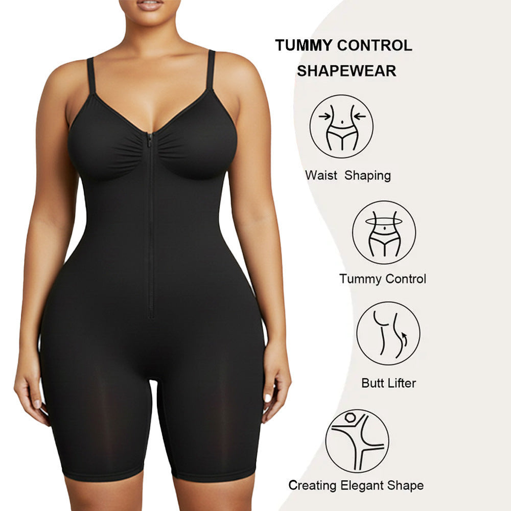 Womens High Elastic Waist Slimming Bodysuit
