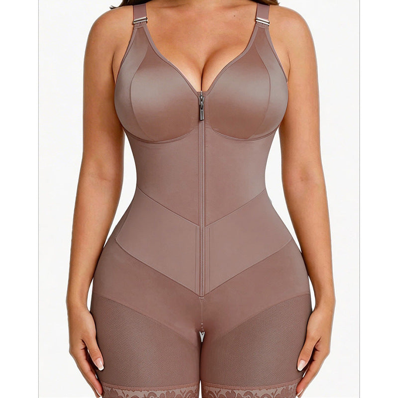 High-waisted lifting and buttock-enhancing body-shaping garment