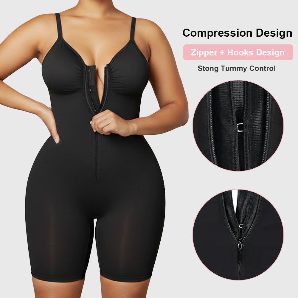 Womens High Elastic Waist Slimming Bodysuit