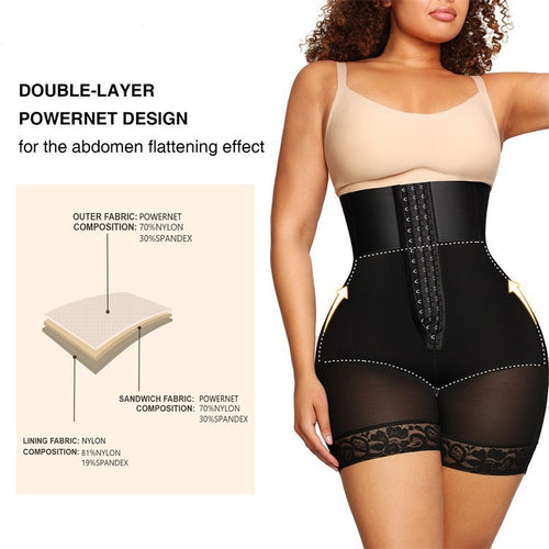 High Elastic Shaping Pants with Snap Buttons