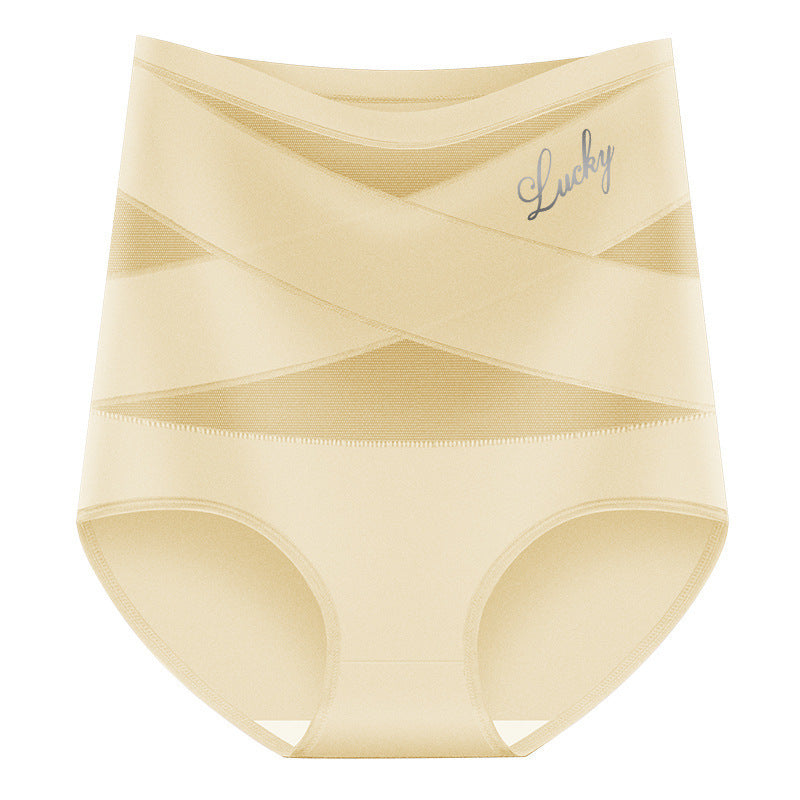 High-waisted abdominal-reinforcing underwear