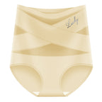 High-waisted abdominal-reinforcing underwear