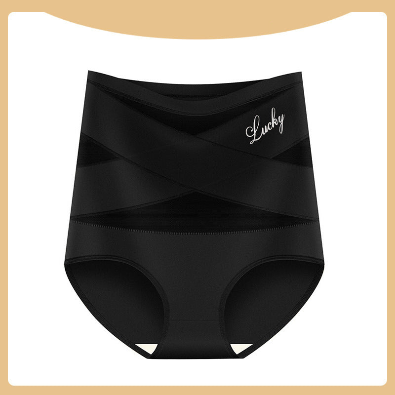 High-waisted abdominal-reinforcing underwear