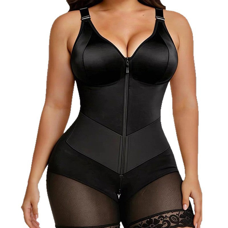 High-waisted lifting and buttock-enhancing body-shaping garment