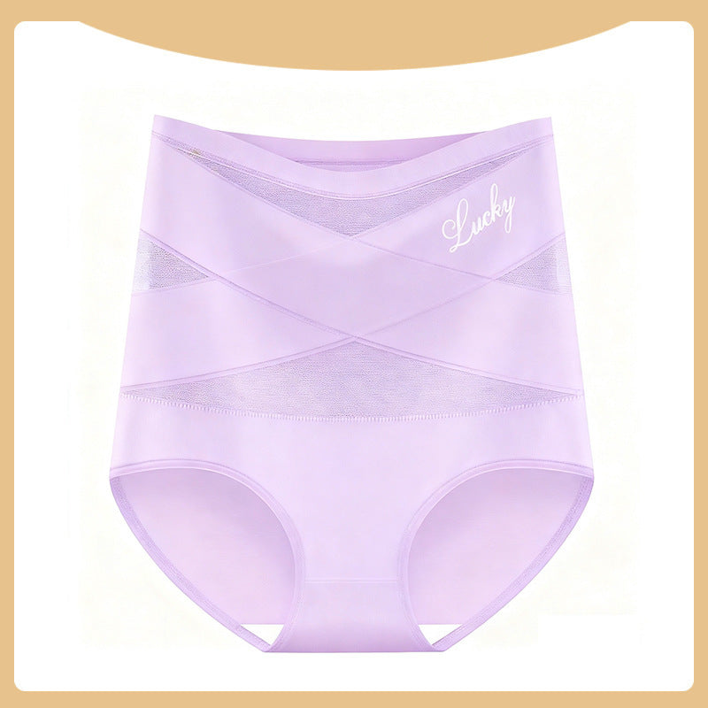 High-waisted abdominal-reinforcing underwear