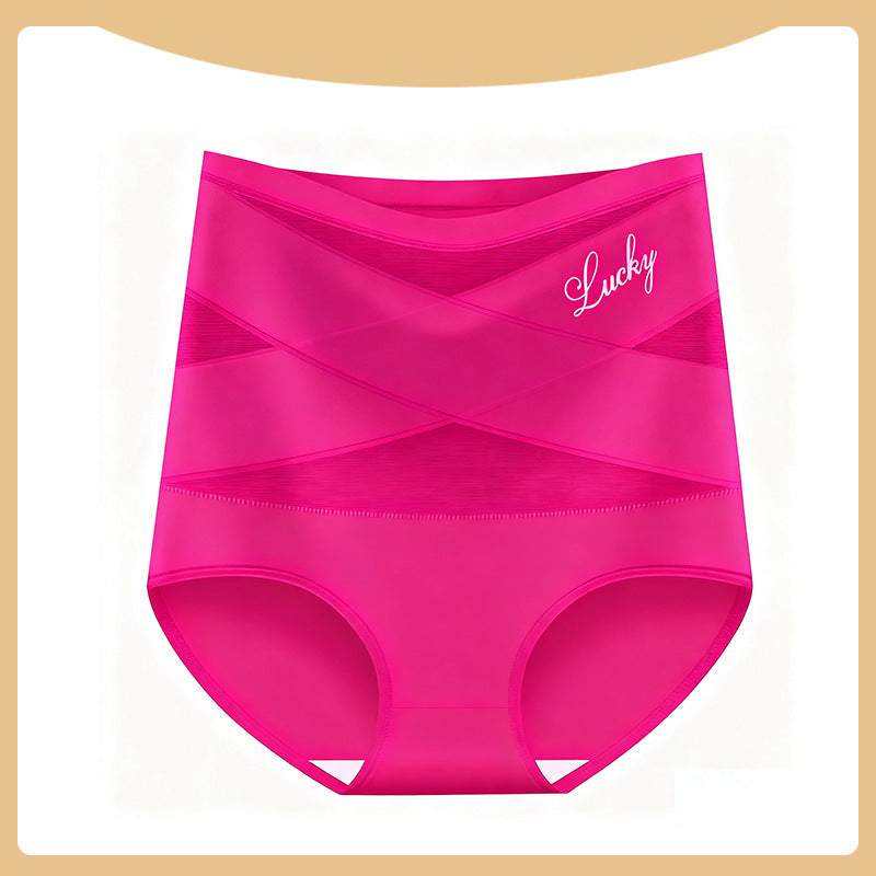 High-waisted abdominal-reinforcing underwear